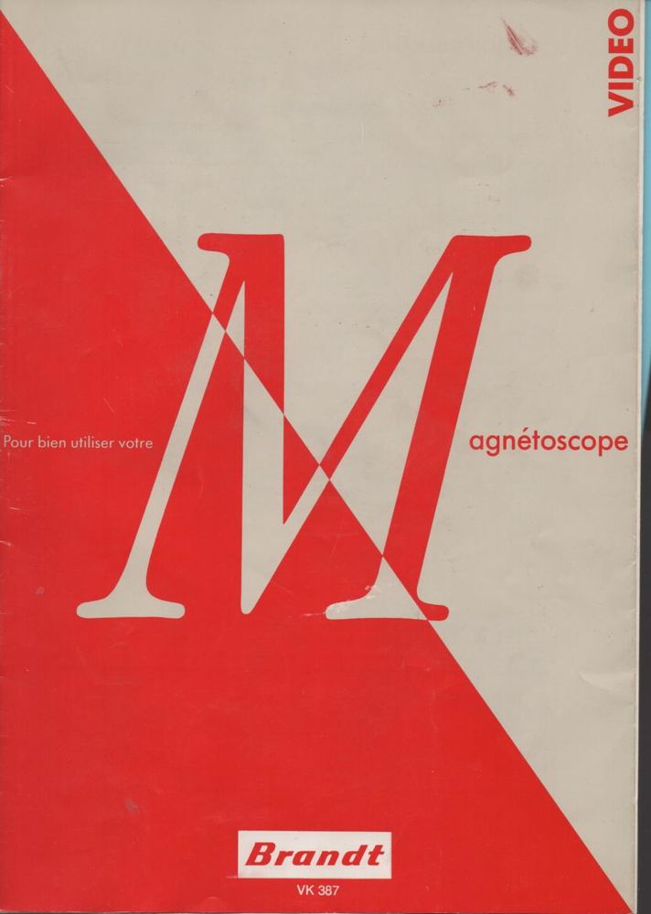 Notice Magnetoscope BRANDT VK 387 3 Montauban (82)