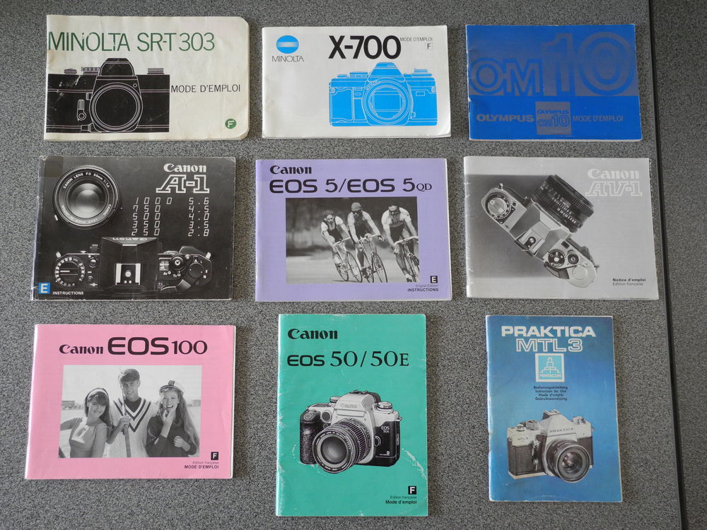 Notice mode d'emploi appareils photos argentiques. 5 �pinay-sur-Seine (93)