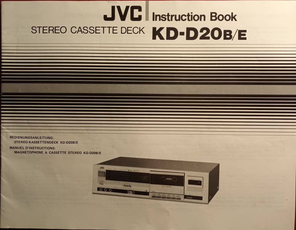 Notice platine magn�tophone � cassettes JVC KD-D20B 3 Romagnieu (38)
