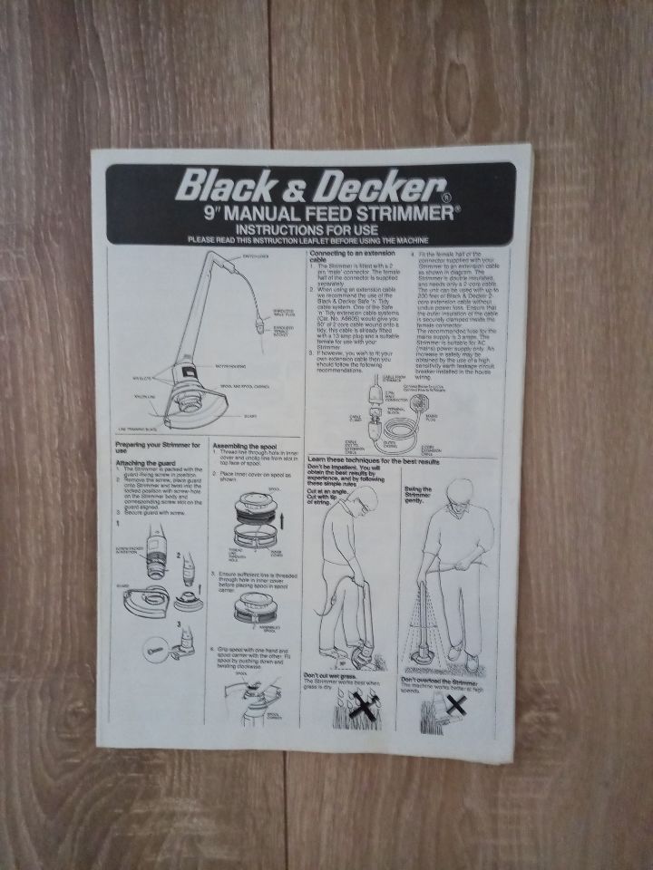 Notice d'utilisation taille bordure rotofil Black et Decker 3 Villiers (86)