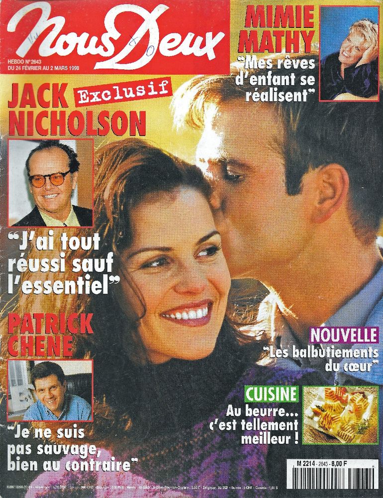 NOUS DEUX Magazine n�2643 1998  Mimie MATHY 2 Castelnau-sur-Gupie (47)