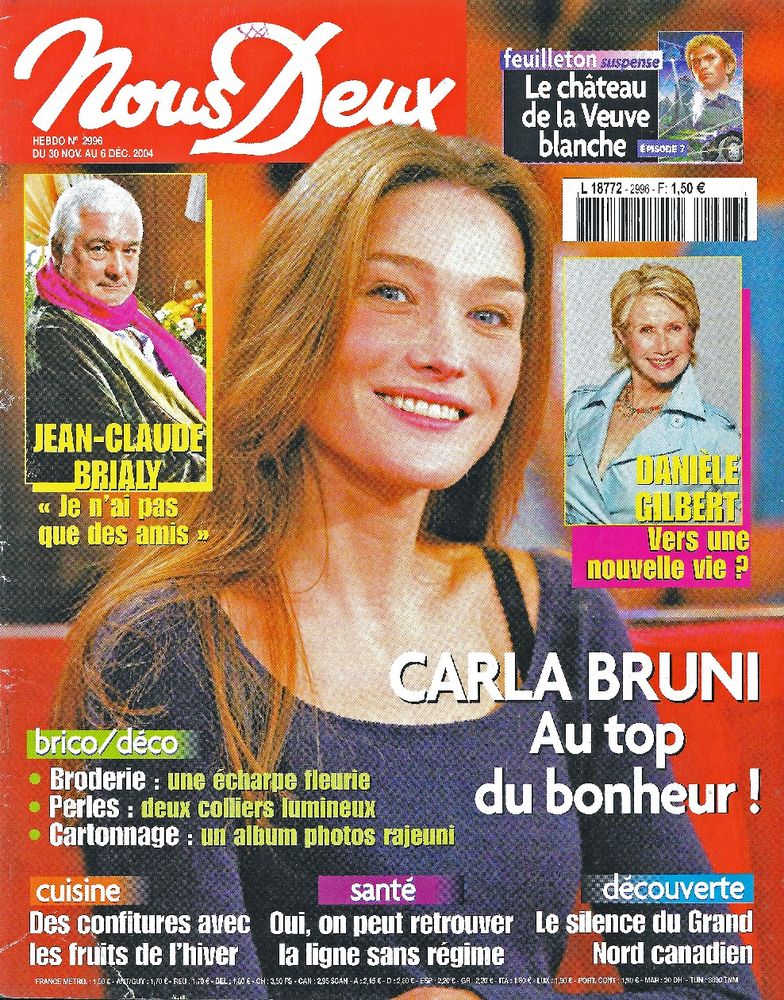 NOUS DEUX Magazine n�2996 2004  Carla BRUNI 2 Castelnau-sur-Gupie (47)