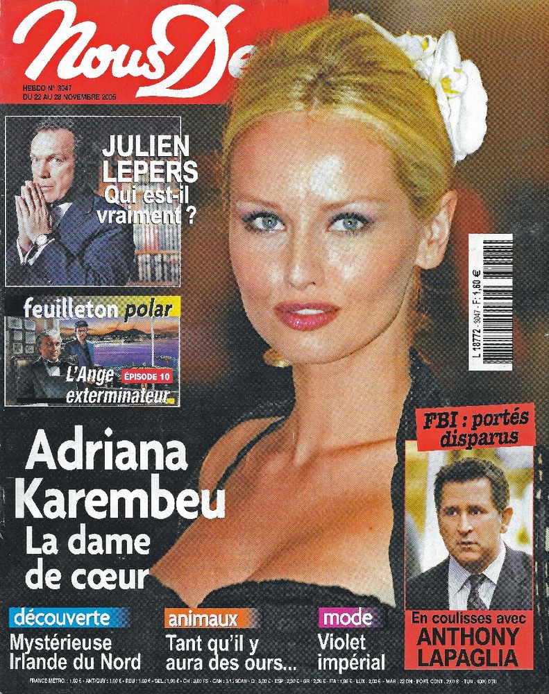 NOUS DEUX Magazine n�3047 2005  Adriana KAREMBEU 2 Castelnau-sur-Gupie (47)