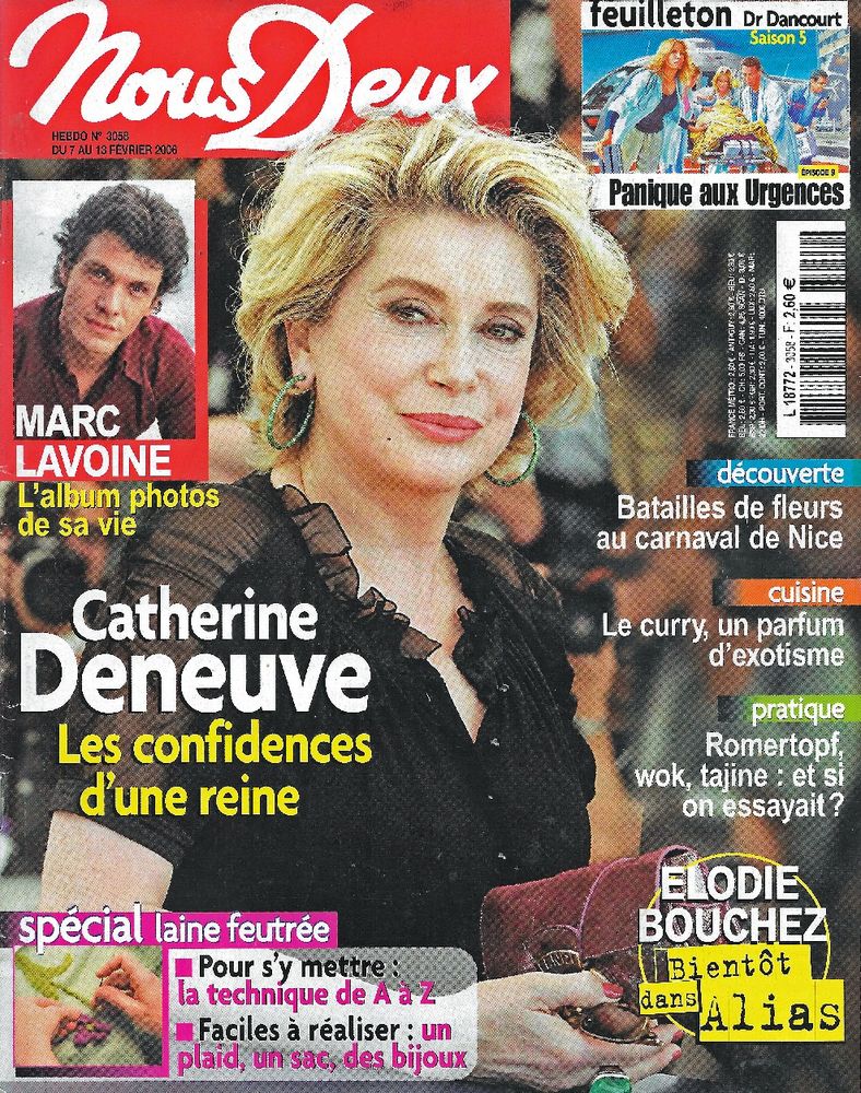 NOUS DEUX Magazine n°3058 2006  Catherine DENEUVE  2 Castelnau-sur-Gupie (47)