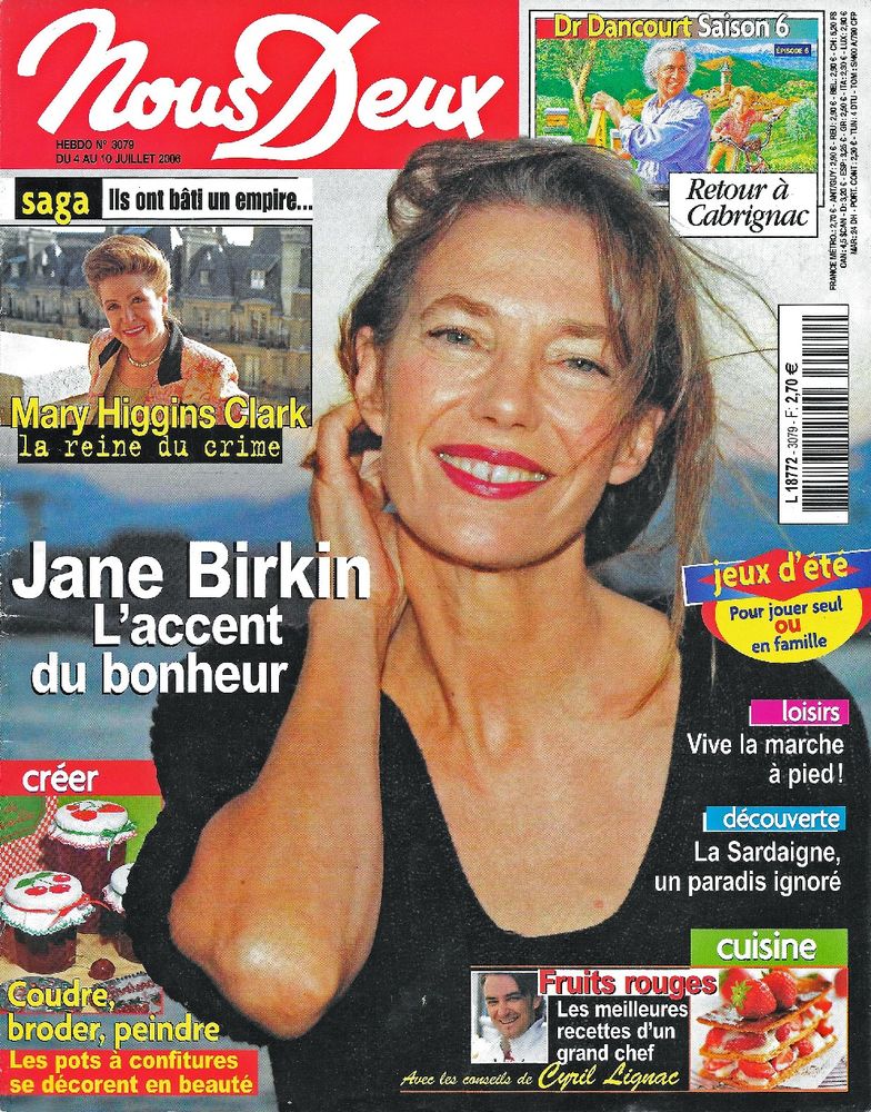 NOUS DEUX Magazine n�3079 2006  Mary HIGGINS CLARK 2 Castelnau-sur-Gupie (47)