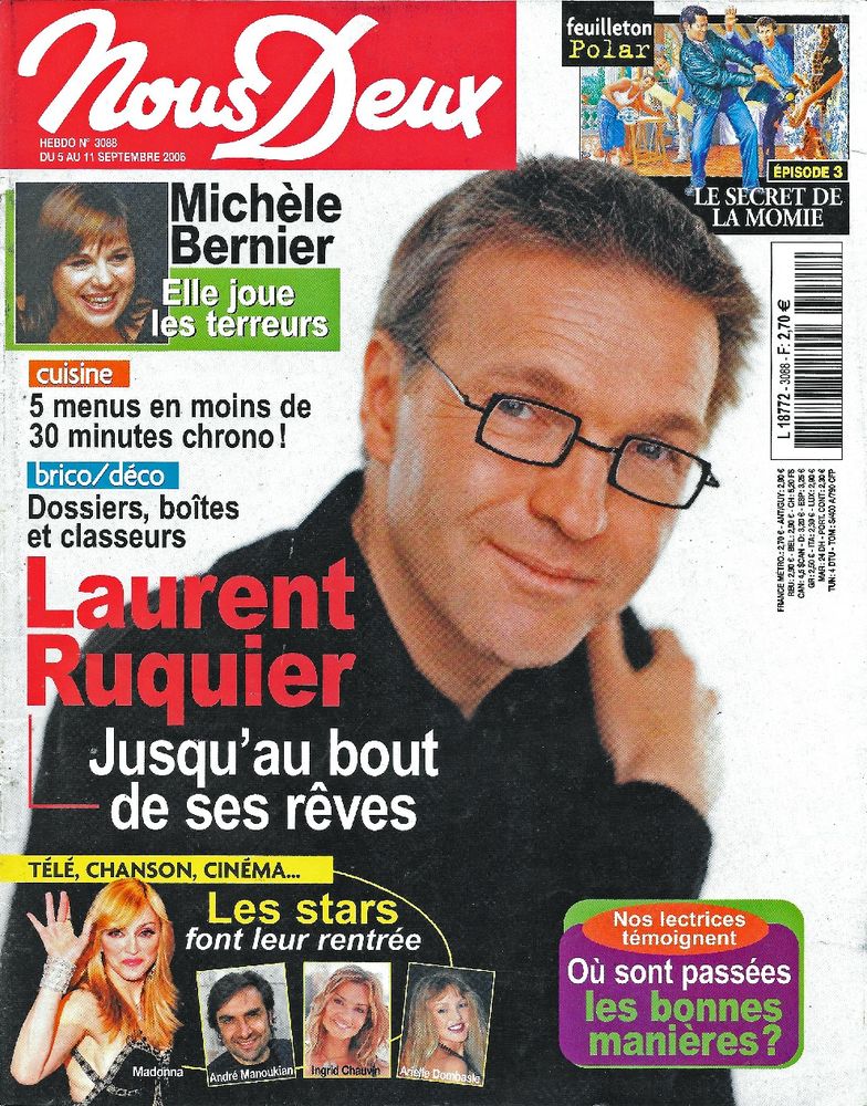 NOUS DEUX Magazine n�3088 2006  Laurent RUQUIER 2 Castelnau-sur-Gupie (47)
