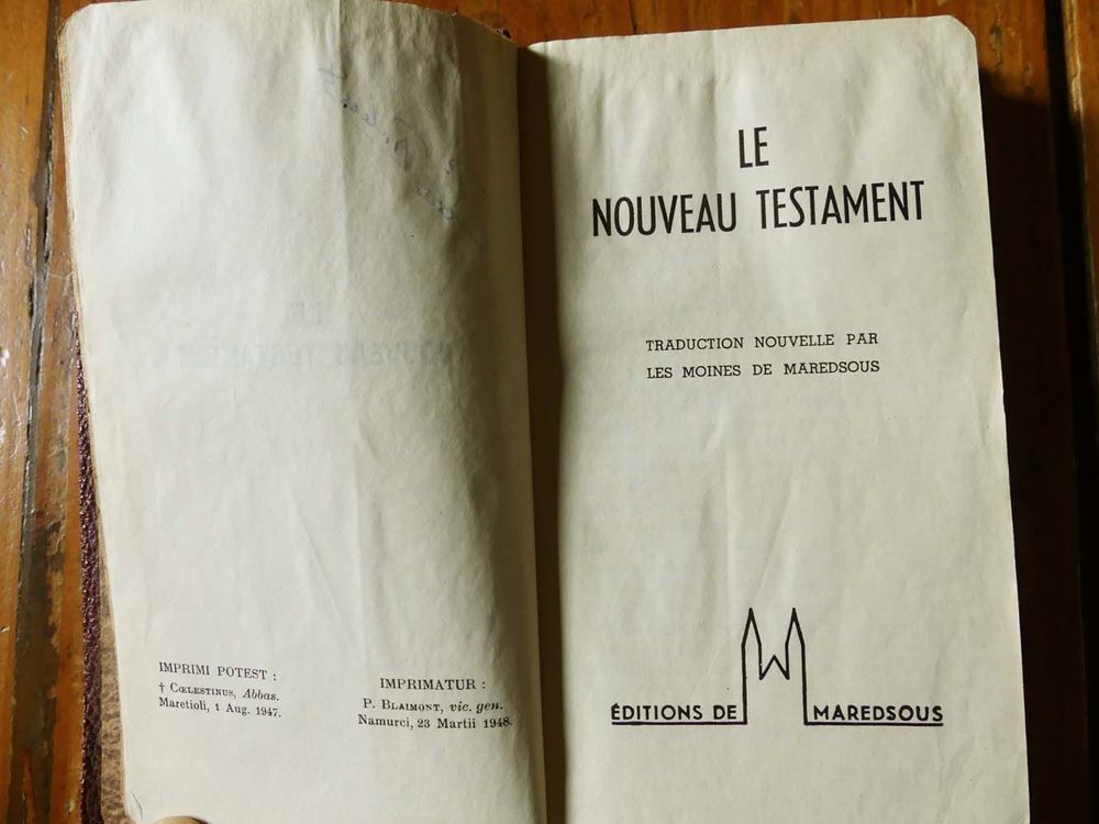  Le Nouveau Testament  Abbaye de Maredsous 1948 4 Strasbourg (67)