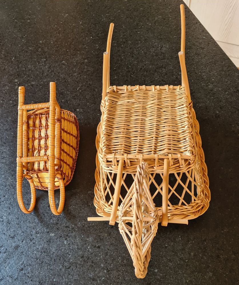 2 Objet en osier rotin pour d�coration. 16 Bar-le-Duc (55)