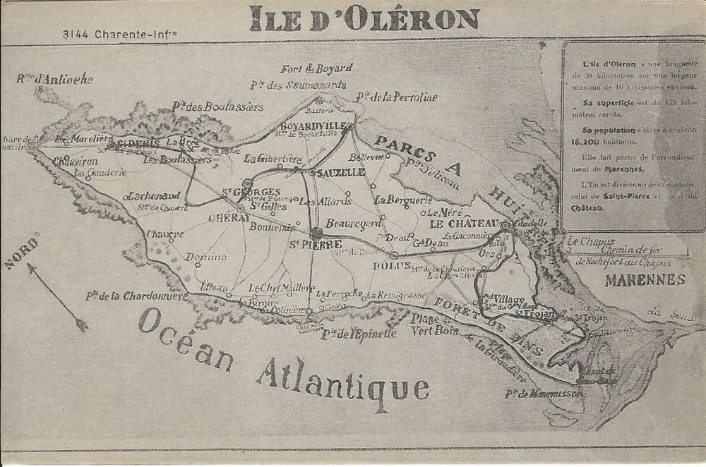 CPA Ol�ron carte g�ographique 4 Nieuil-l'Espoir (86)