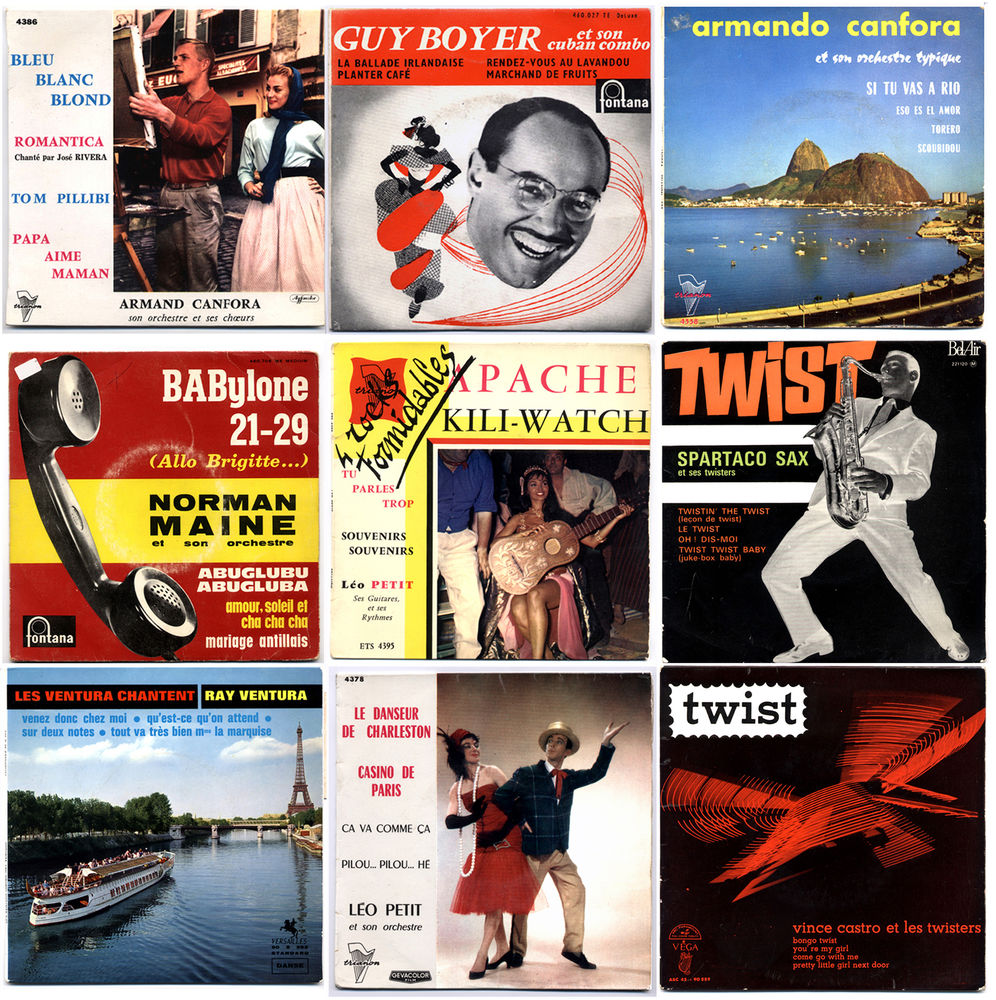 ORCHESTRES des ann�es 60 / Lot de 9 EP (4 titres) 14 Antrain (35)