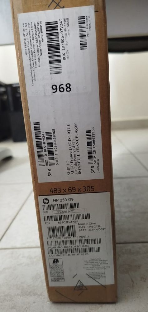 Ordinateur portable HP 250 G9 neuf en boite 350 Port-Louis (97)