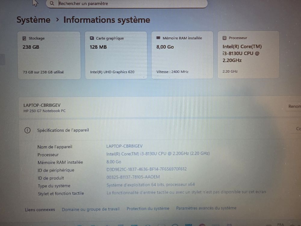 ordinateur portable I3 15 pouces 189 Ville-la-Grand (74)