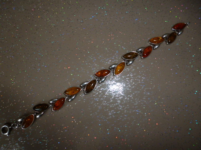 Original bracelet Ambre mont� Argent ! 300 Miramas (13)
