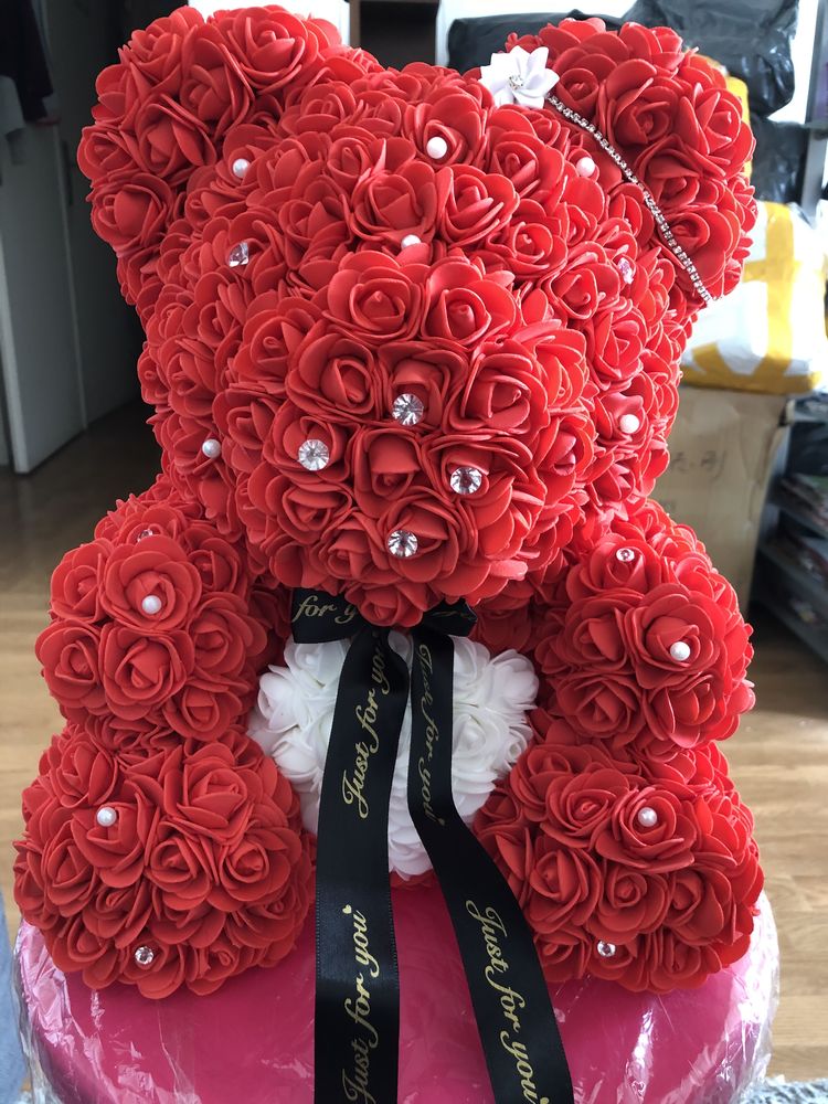 ours de 30 cm avec fleurs artificielles 20 Vigneux-sur-Seine (91)