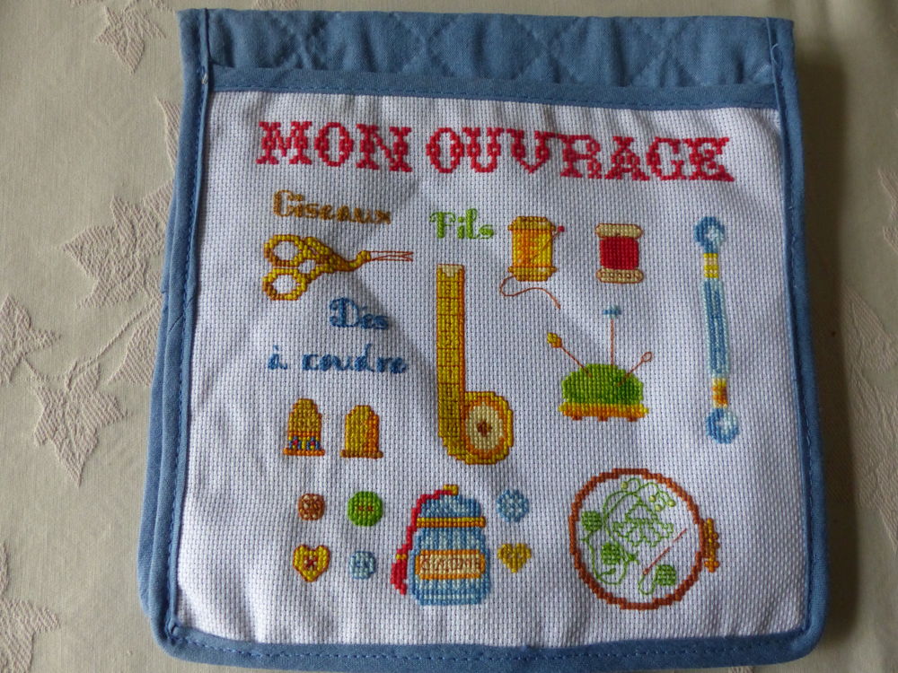   mon ouvrage    =  petit sac, d�co POINT DE CROIX 12 Roclincourt (62)