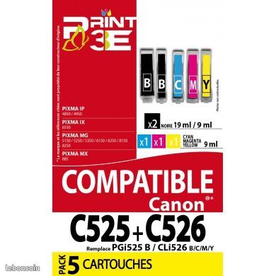 Pack de 5 cartouches compatibles Canon (Neuve) 20 Varades (44)