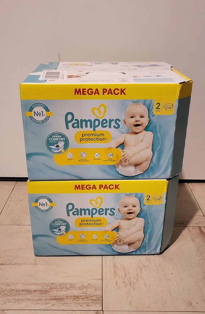 2 packs de 114 couches pampers premium. T.2. 4/8 kilos.Neuf 45 Villiers-sur-Marne (94)