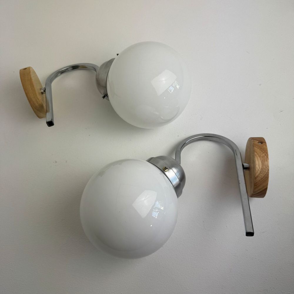 PAIRE D'ANCIENNES APPLIQUES EN OPALINE VINTAGE 160 Montreuil (93)