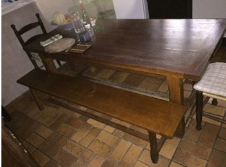 Paire de bancs en bois massif 150 L'�tang-la-Ville (78)