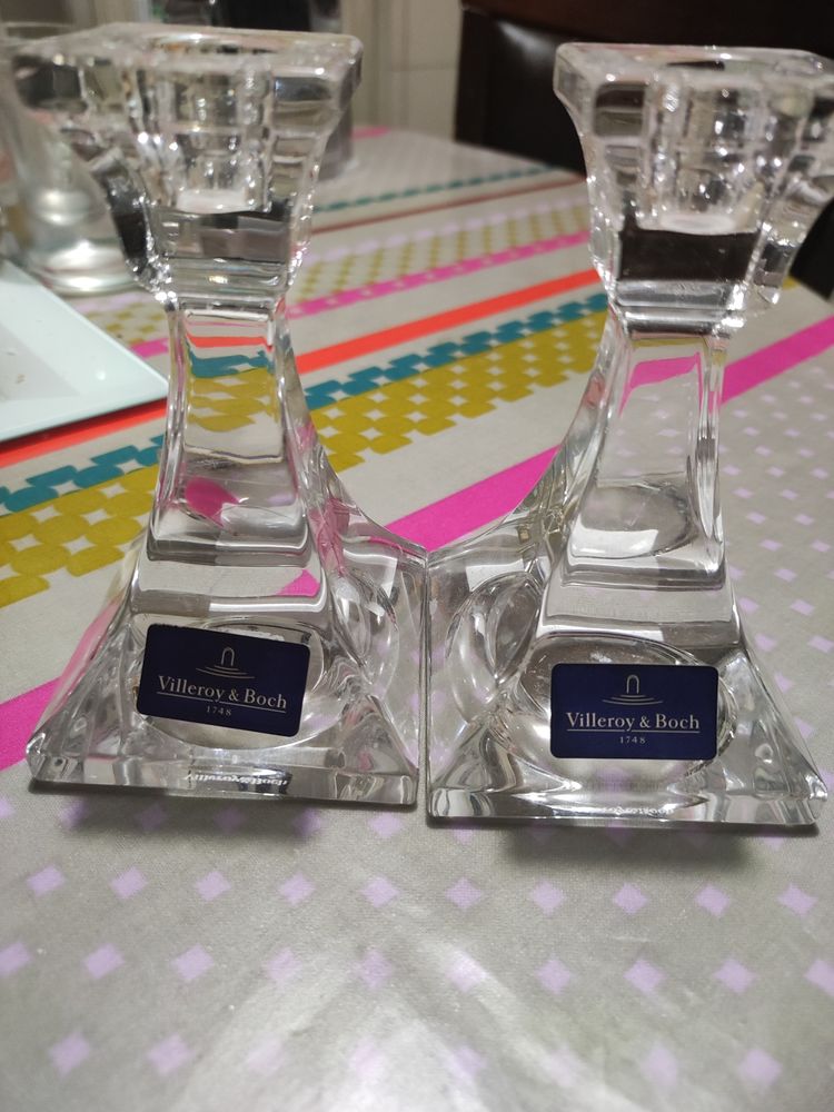 Paire de bougeoirs cristal de Villeroy /Boch neufs. Germany 250 Verneuil-sur-Seine (78)