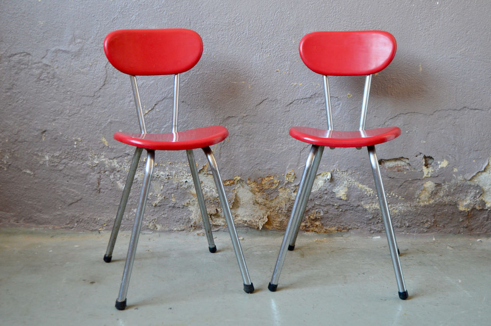 Paire de chaises au design vintage midcentury  160 Wintzenheim (68)