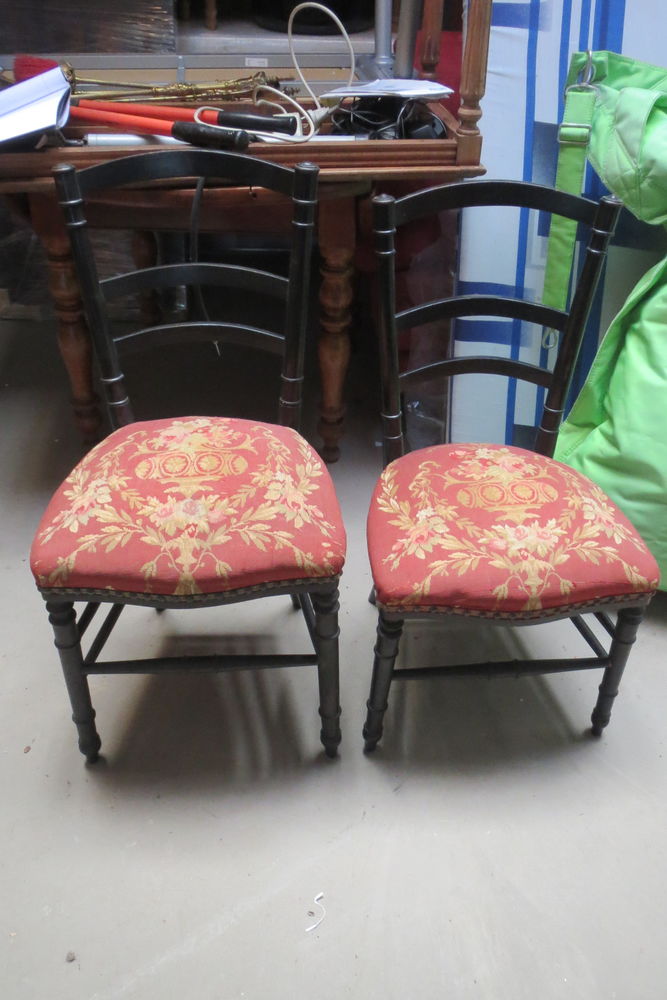 Paire de chaises Napol�on 3 bois noirci (chaise + prie dieu 120 Rennes (35)