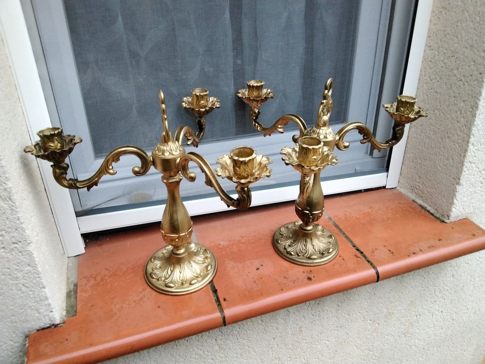 Paire de chandelier en bronze  50 Brignoles (83)