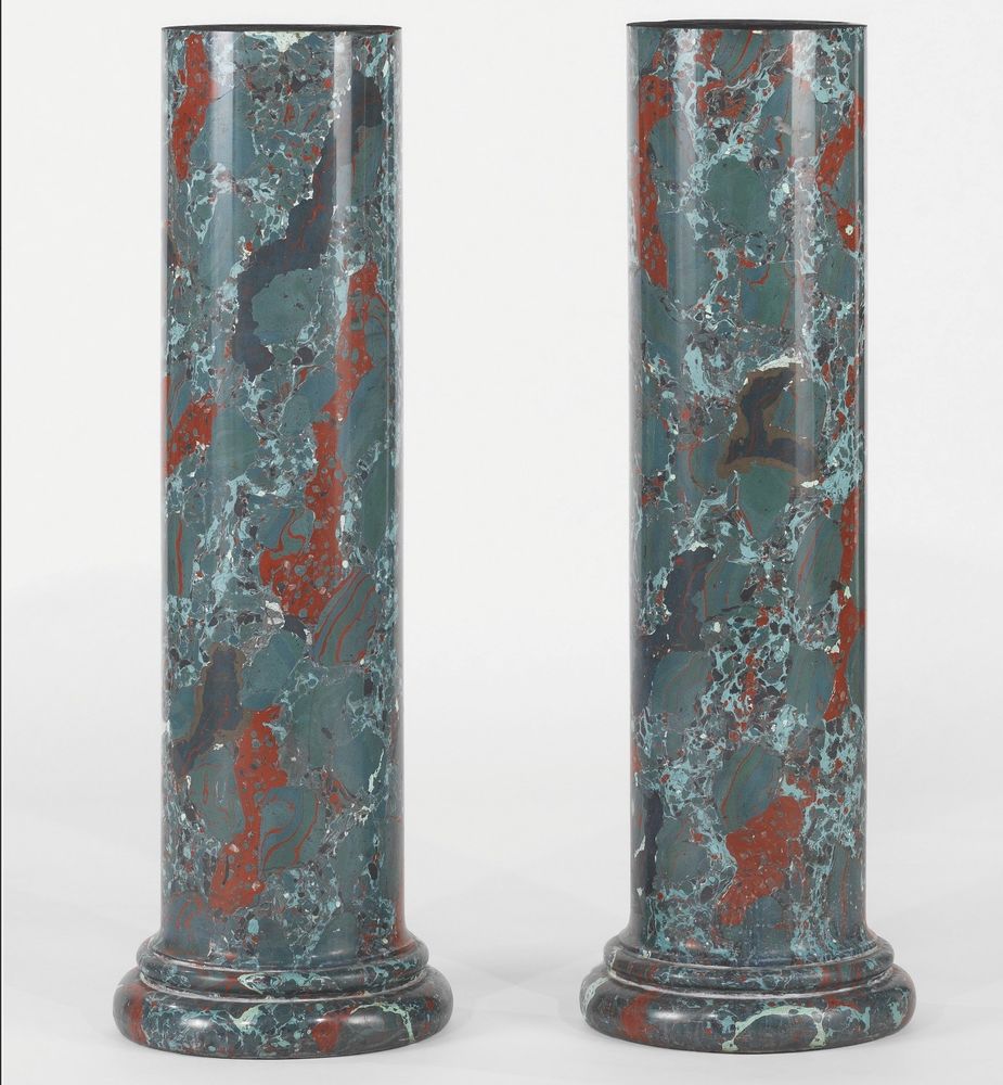 PAIRE DE COLONNES EN SCAGLIOLA 4600 Lyon 6 (69)