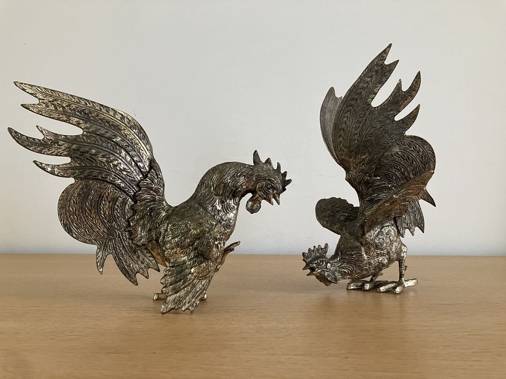 Paire de coqs de combat 30 Cognac (16)