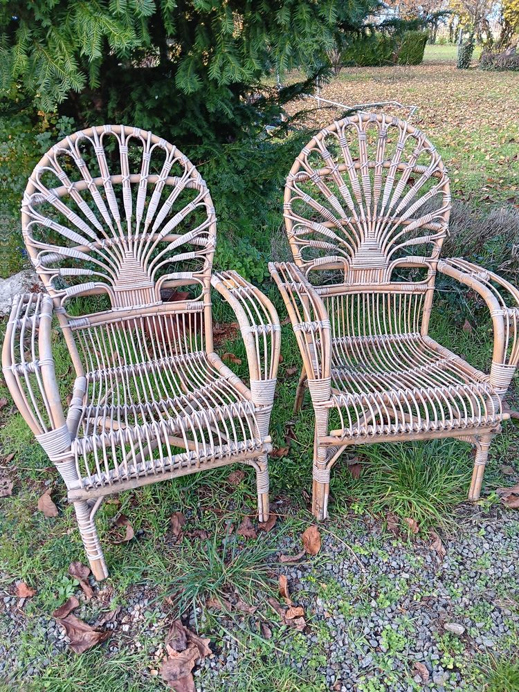 paire de fauteuils en rotin 100 Corz� (49)