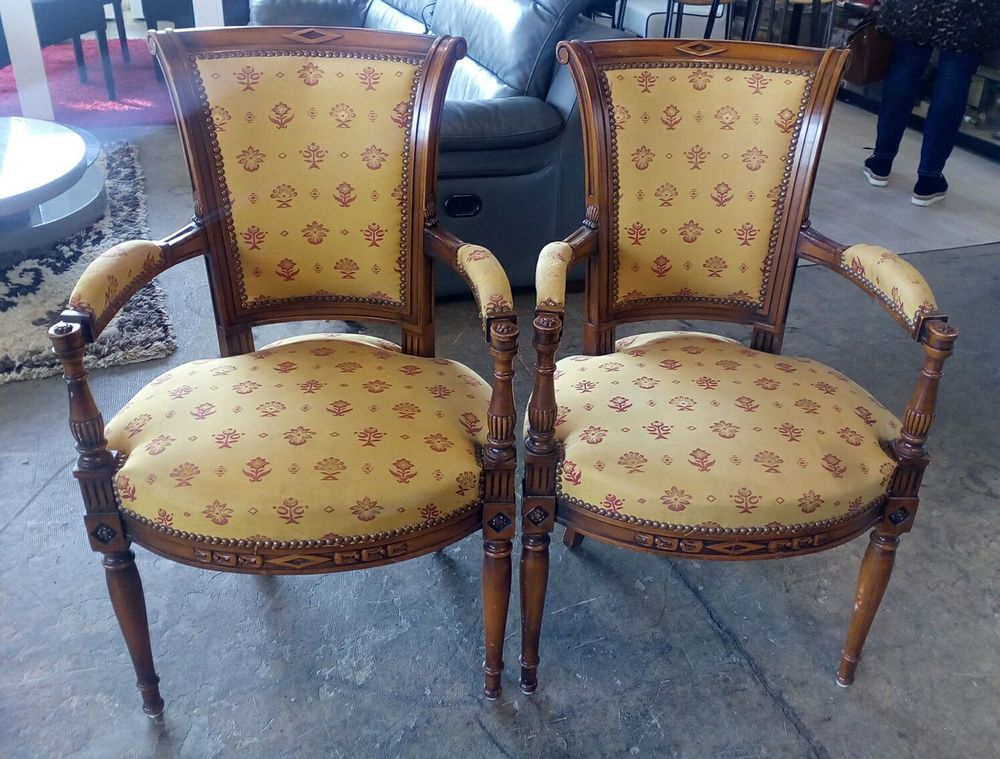 Paire de fauteuils style directoire