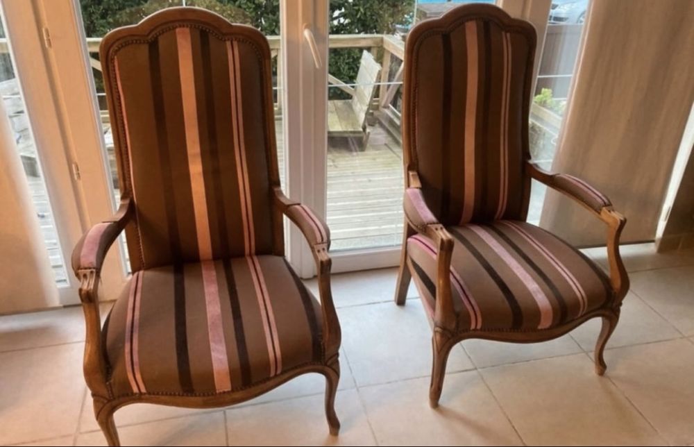 Paire de fauteuils voltaire tapissier nickel 200 Wimereux (62)