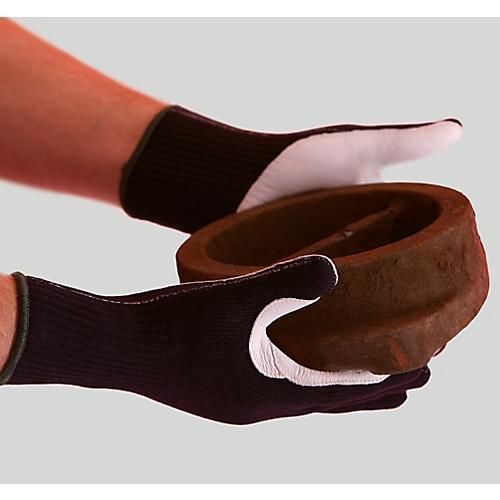 Paire de gant travail tricot driver Lebon CUIR fleur naturelle de bovin T 9/10 4 Lens (62)