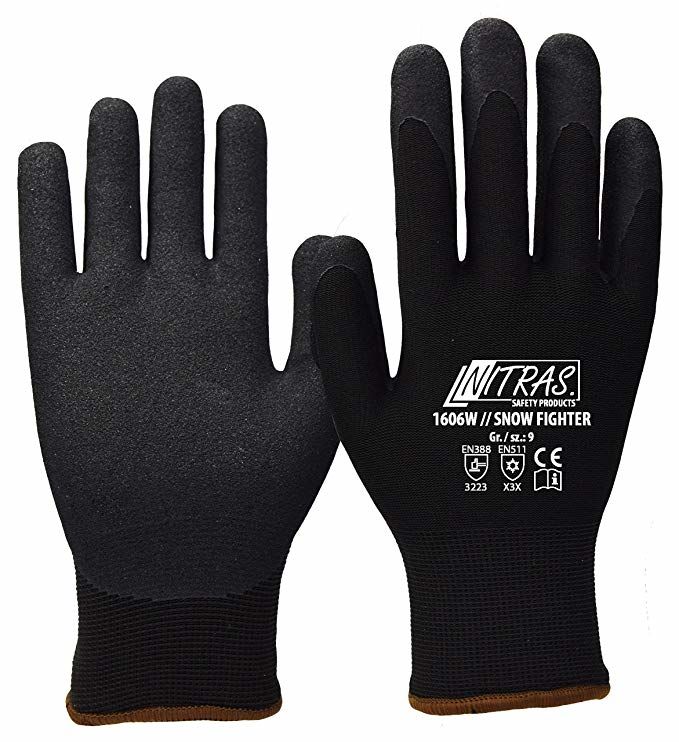 10 paire de Gants travail sp�cial grand froid FOURR�E T 10/11 NITRAS Snow Fighter 40 Lens (62)