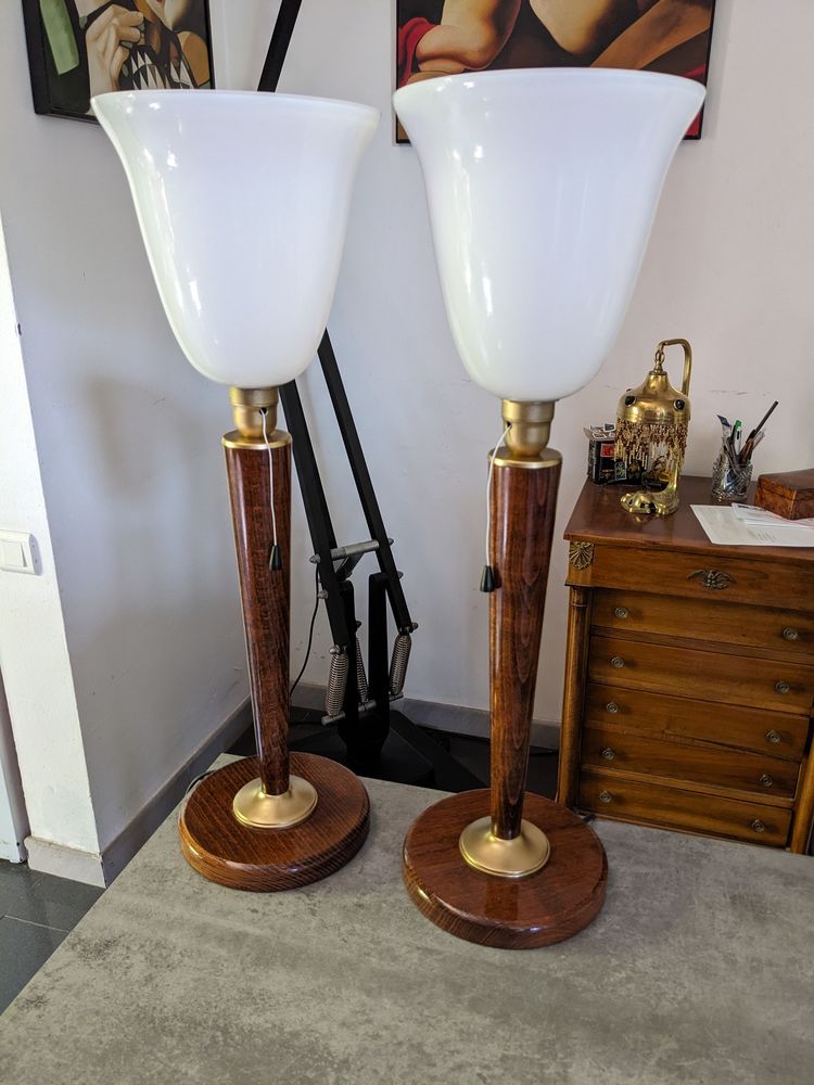PAIRE DE 2 LAMPES de bureau STYLE MAZDA UNILUX art d�co vint 250 Marseille 13 (13)