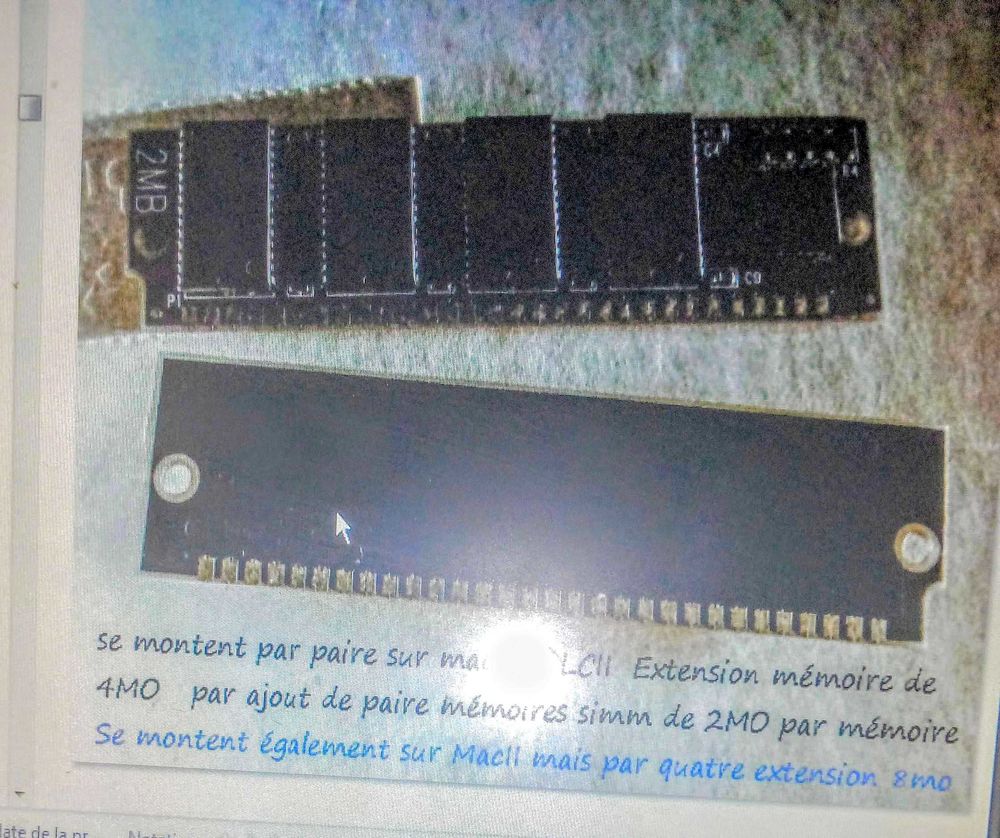 paire de memoire simm30 de 2mo. extension 4mo 32 Vendenheim (67)