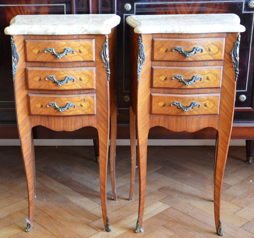 Paire de Tables de Chevet Napol�on III 990 Quimper (29)