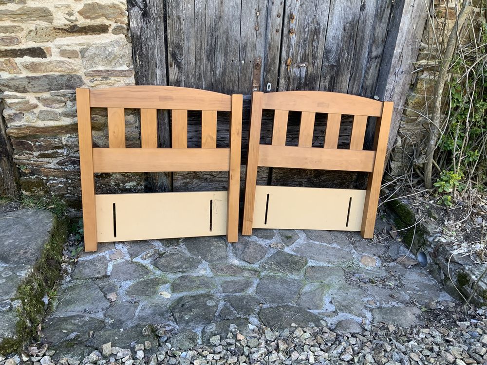 Paire de t�tes de lit en bois massif 80 Jumilhac-le-Grand (24)