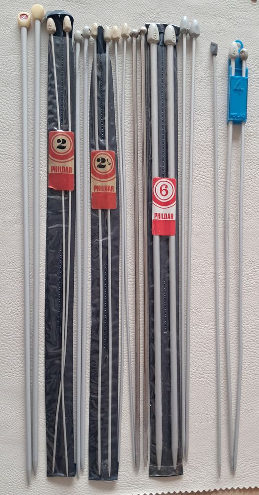 lot de 6 paires d'aiguilles � tricoter vintage  6 Carnon Plage (34)
