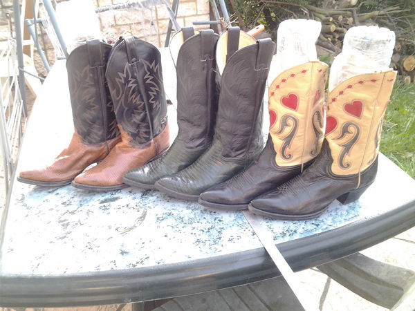 3 paires de Bottes (Justin) 100 M�riel (95)