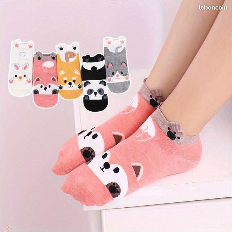 5 paires de chaussettes animaux chat mignon 10 Pringy (74)