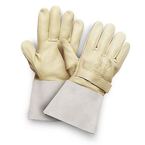 Par lot de 5 paires GANT CUIR FLEUR DE BOVIN HYDROFUGE T9 DOS CROUTE MANCHETTE 10CM NEUF 40 Lens (62)
