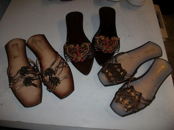 Paires de Mules Brun Imprim�s pt 38 � 4 � + 5 � 4 Bouxwiller (67)