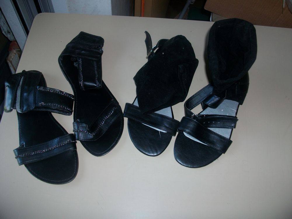 Paires de Sandales montantes Noir pt 38  neuves- � 5 � 5 Bouxwiller (67)