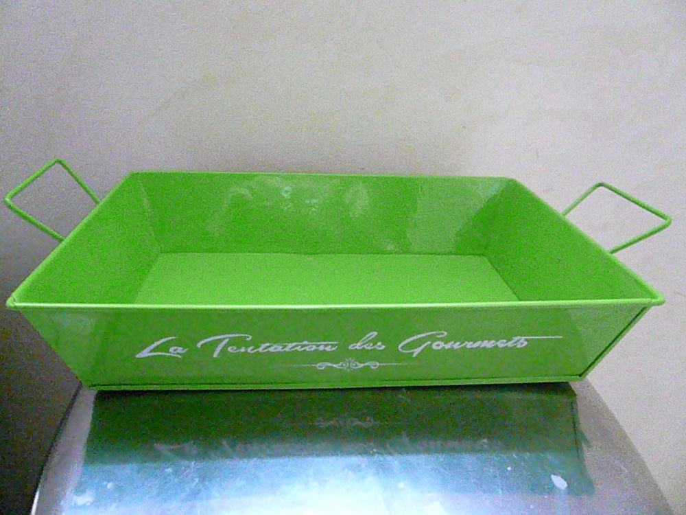 Panier en m�tal vert anis 9 Franqueville-Saint-Pierre (76)