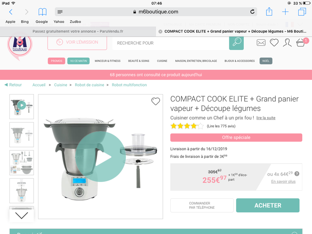 panier vapeur compact Cook 20 Antibes (06)