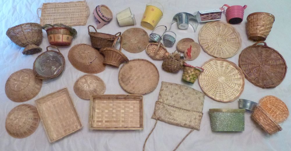 Paniers, corbeilles. osier, bois, galva, metal 1 �cuisses (71)