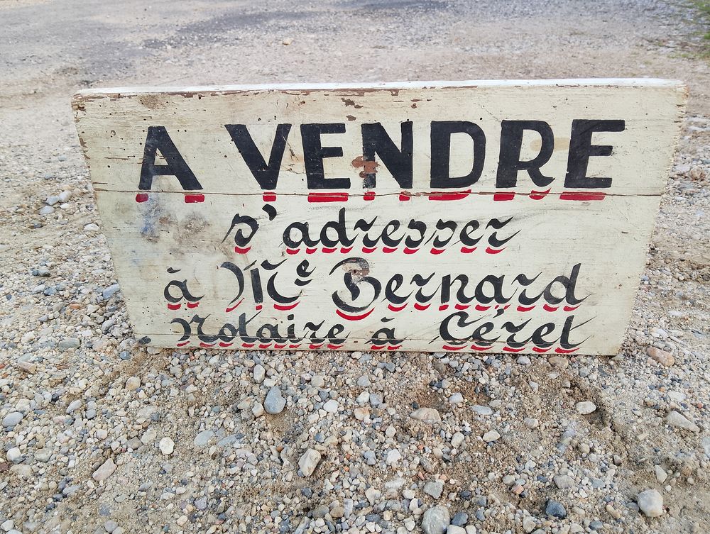 Panneau bois ancien immobilier notaire ceret 170 Saint-Jean-de-Fos (34)