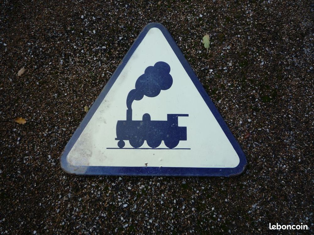 Panneau �maill� signalisation train 1949 / petit train Tarn 385 Castres (81)