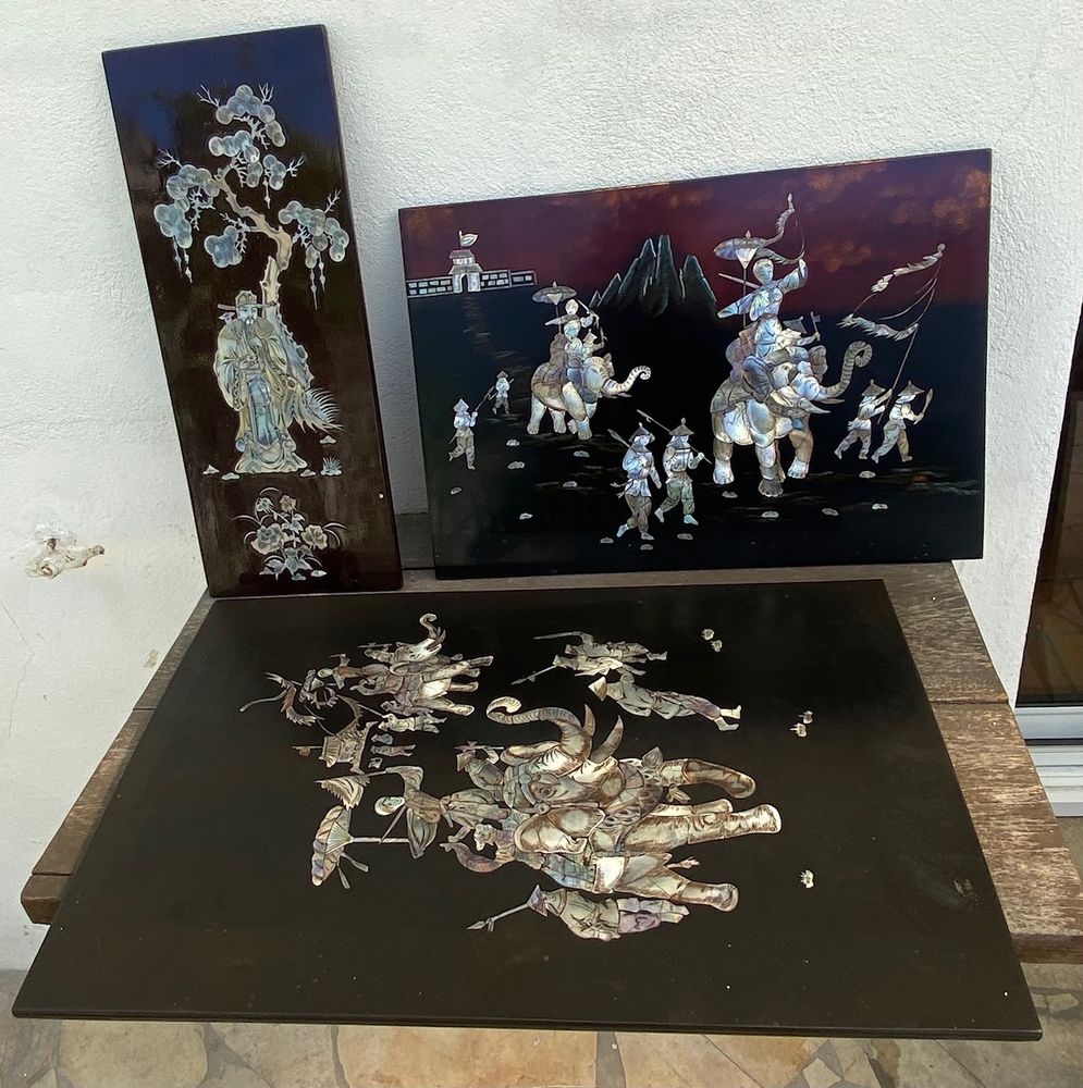 3 panneaux en laque 60 Villenave-de-Rions (33)